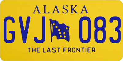 AK license plate GVJ083