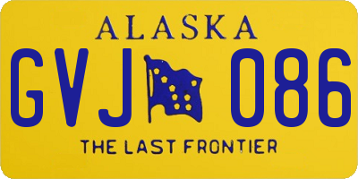 AK license plate GVJ086