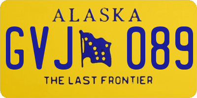 AK license plate GVJ089