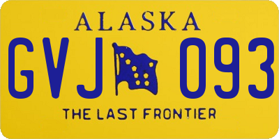 AK license plate GVJ093