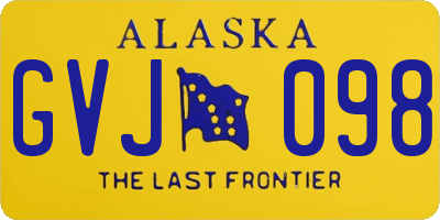 AK license plate GVJ098