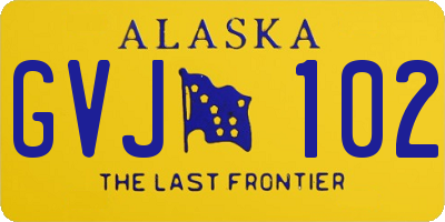 AK license plate GVJ102