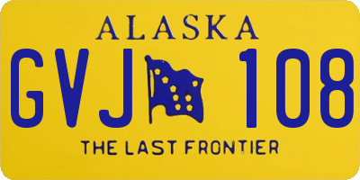 AK license plate GVJ108