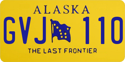 AK license plate GVJ110