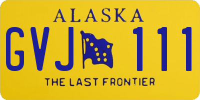 AK license plate GVJ111