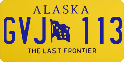 AK license plate GVJ113