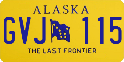 AK license plate GVJ115