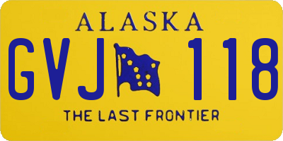 AK license plate GVJ118