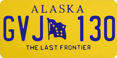 AK license plate GVJ130