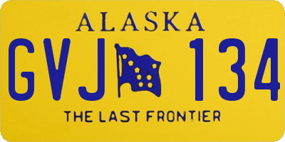 AK license plate GVJ134