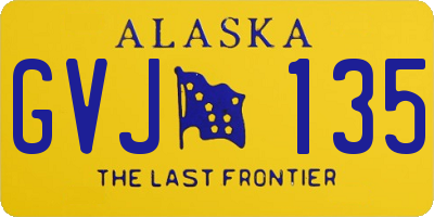 AK license plate GVJ135