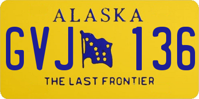 AK license plate GVJ136