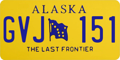 AK license plate GVJ151