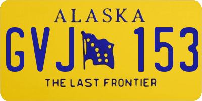 AK license plate GVJ153