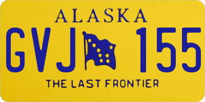 AK license plate GVJ155