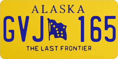 AK license plate GVJ165