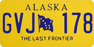 AK license plate GVJ178