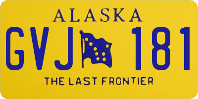 AK license plate GVJ181