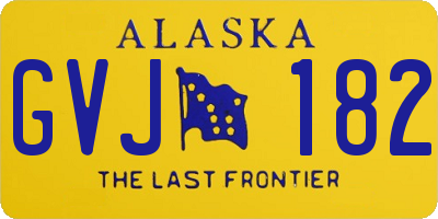 AK license plate GVJ182