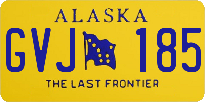 AK license plate GVJ185