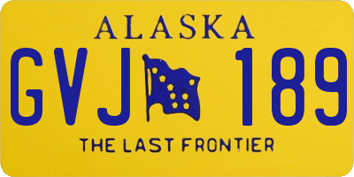 AK license plate GVJ189