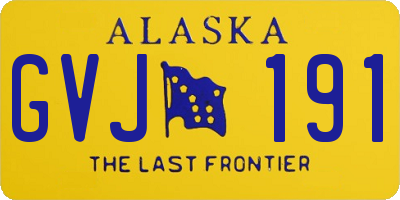 AK license plate GVJ191