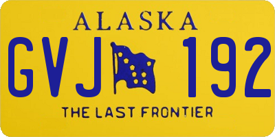 AK license plate GVJ192