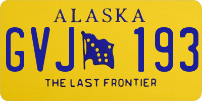 AK license plate GVJ193