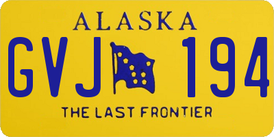 AK license plate GVJ194