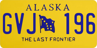 AK license plate GVJ196