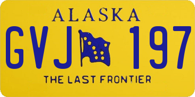 AK license plate GVJ197