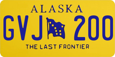 AK license plate GVJ200