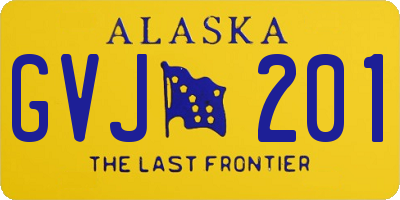 AK license plate GVJ201