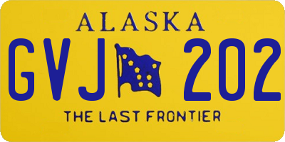 AK license plate GVJ202