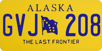 AK license plate GVJ208