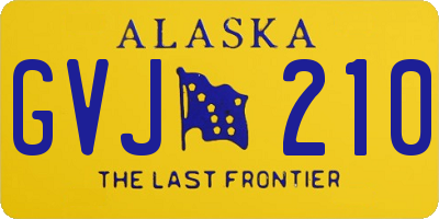 AK license plate GVJ210