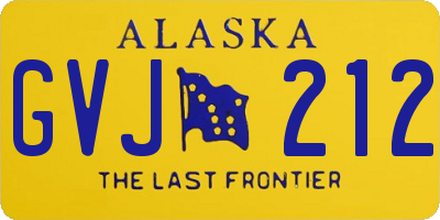 AK license plate GVJ212