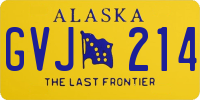 AK license plate GVJ214