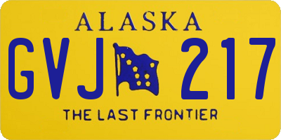 AK license plate GVJ217