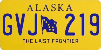 AK license plate GVJ219