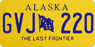 AK license plate GVJ220