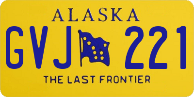 AK license plate GVJ221