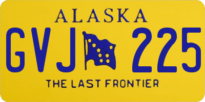 AK license plate GVJ225