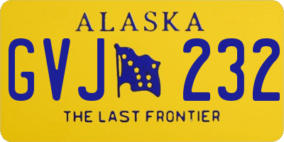 AK license plate GVJ232