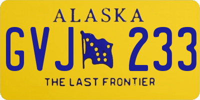 AK license plate GVJ233