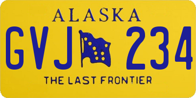 AK license plate GVJ234