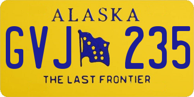 AK license plate GVJ235