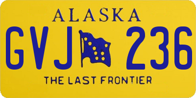 AK license plate GVJ236