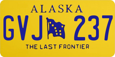 AK license plate GVJ237