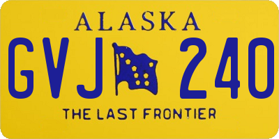 AK license plate GVJ240